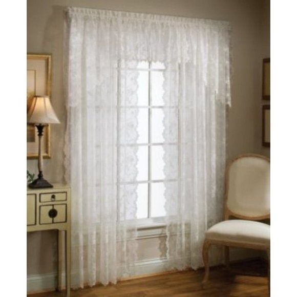 Saturday Night Petite 1-pack Fleur Window Curtain 56×84 Panel Ivory - Picture 1 of 3